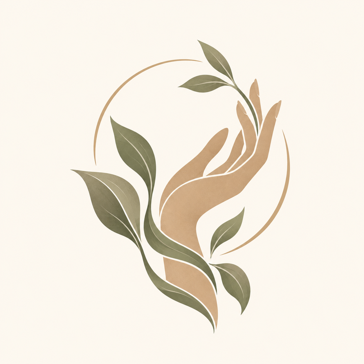 Kelsey logo — a hand cradling leaves